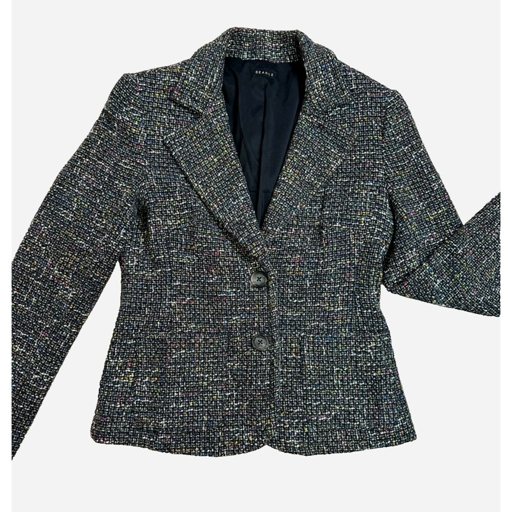 Vintage Searle Jacket Marled Cotton Blazer Classic Preppy Blokette Poet 8